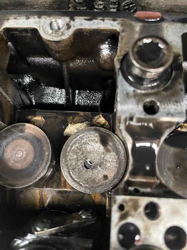 Camshafts and valve gear during an engine repair
