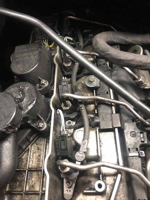 Engine in the bay during servicing