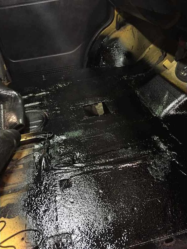 Engine sump during a repair