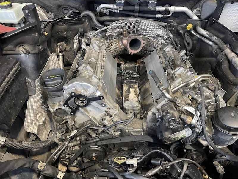 Engine with ancillaries removed