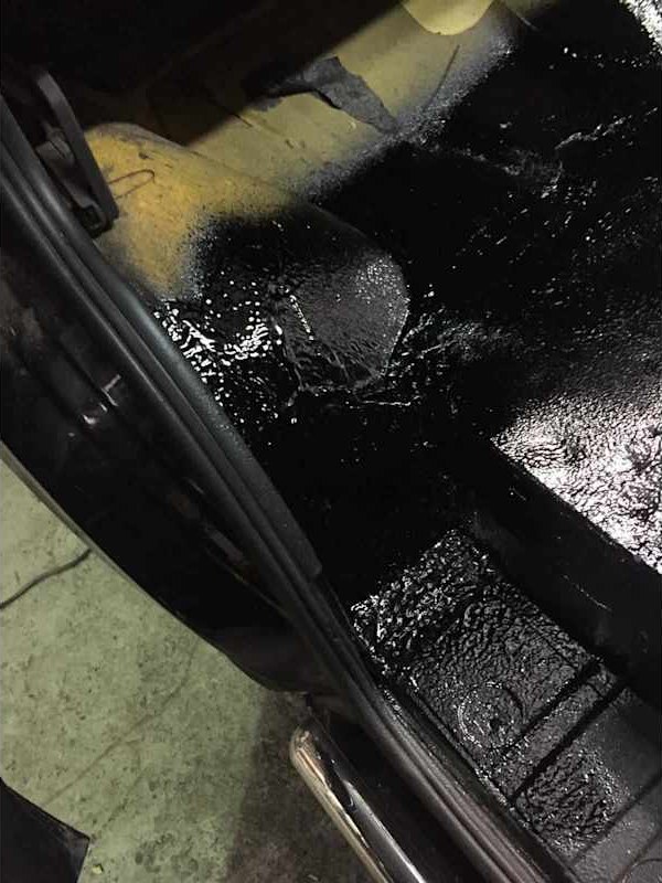 Floor pan inside a vehicle