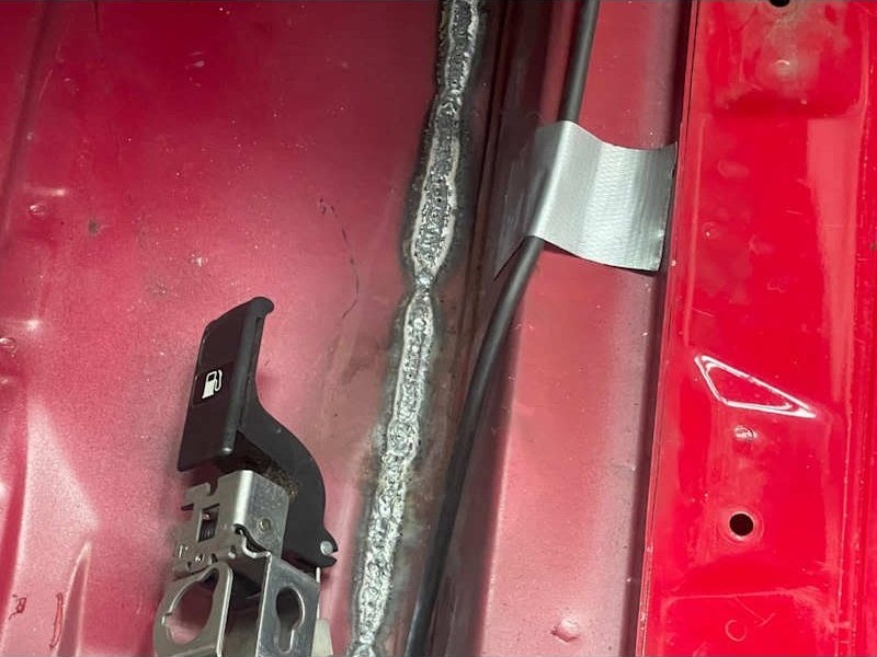 Red door card removed for repair